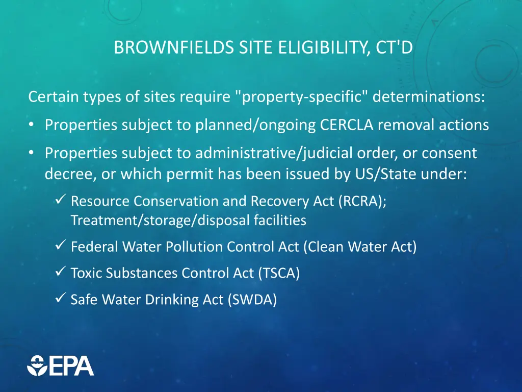 brownfields site eligibility ct d