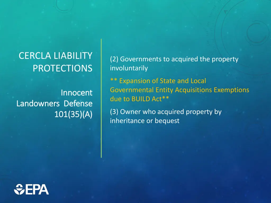 cercla liability protections