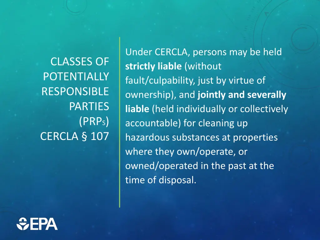 under cercla persons may be held strictly liable