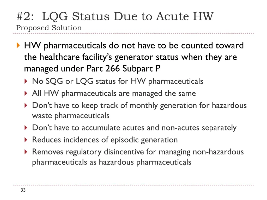 2 lqg status due to acute hw proposed solution