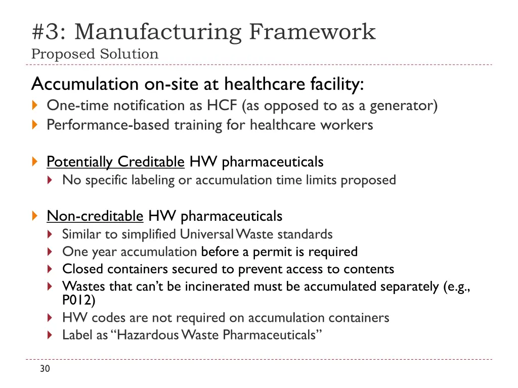 3 manufacturing framework proposed solution 1