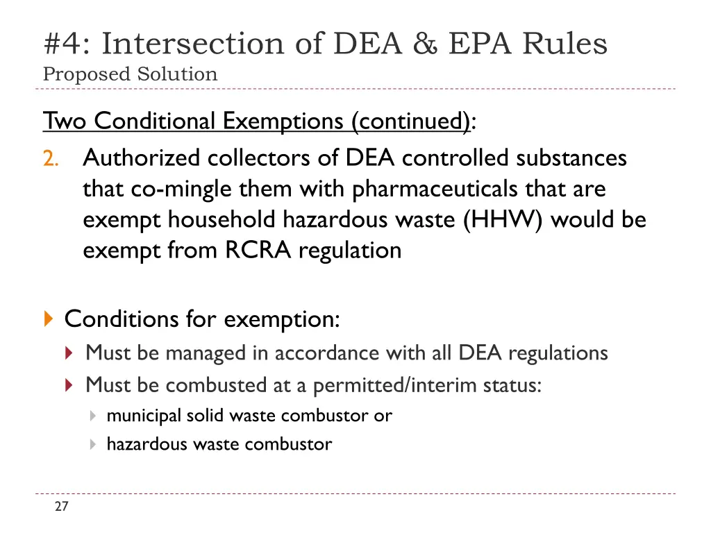 4 intersection of dea epa rules proposed solution 1