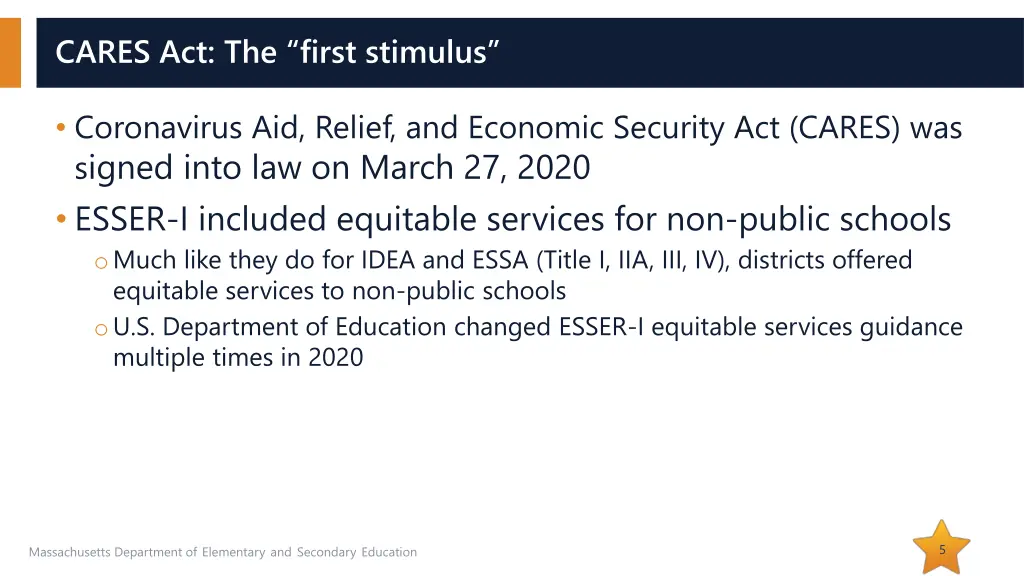 cares act the first stimulus