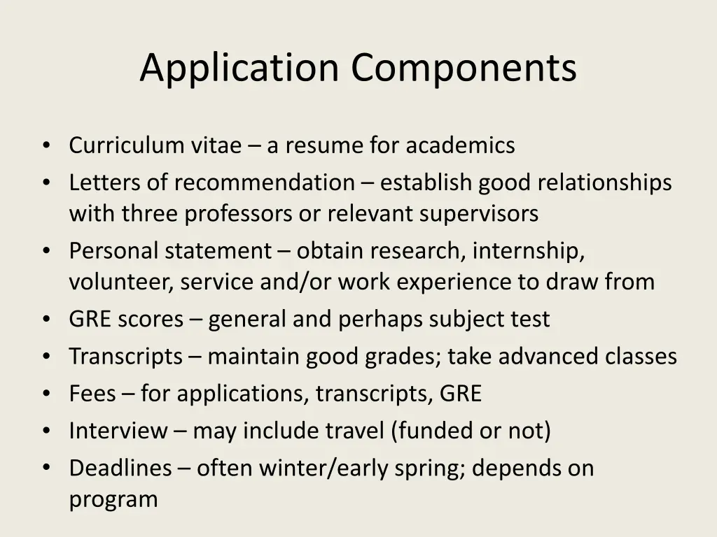 application components