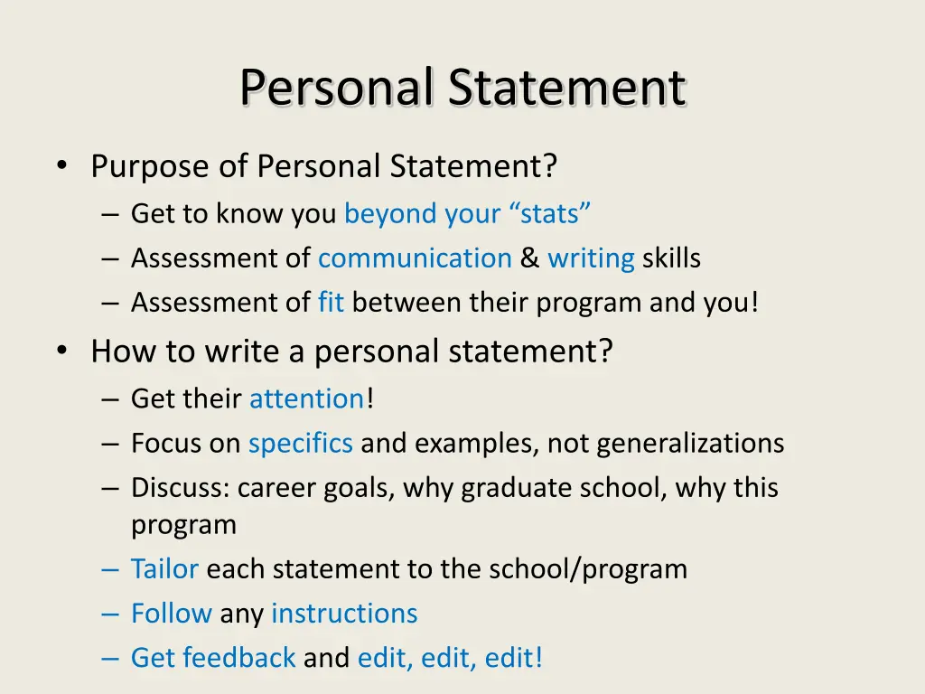 personal statement