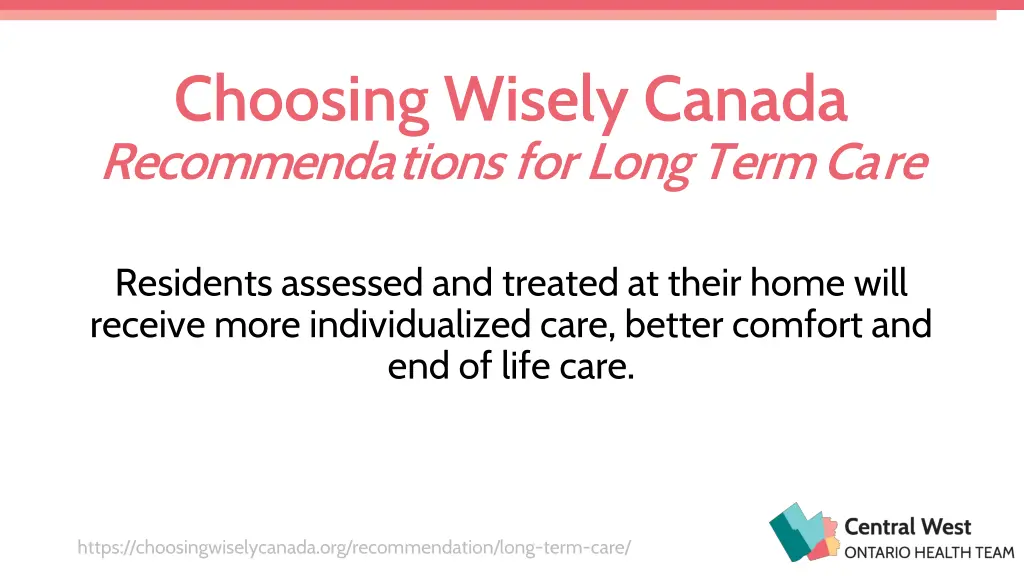 choosing wisely canada recommendations for long