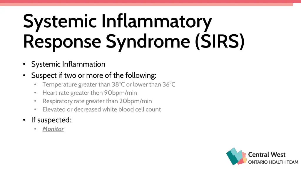 systemic inflammatory response syndrome sirs