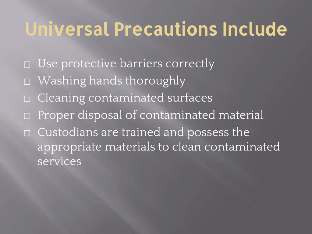 universal precautions include universal