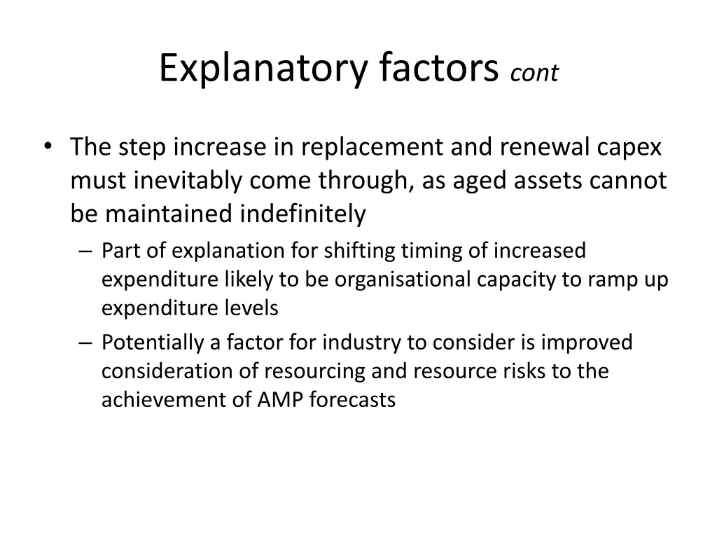 explanatory factors cont