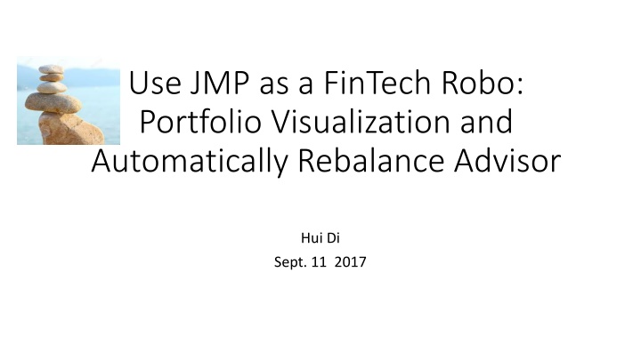 use jmp as a fintech robo portfolio visualization