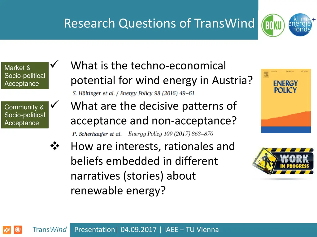 research questions of transwind