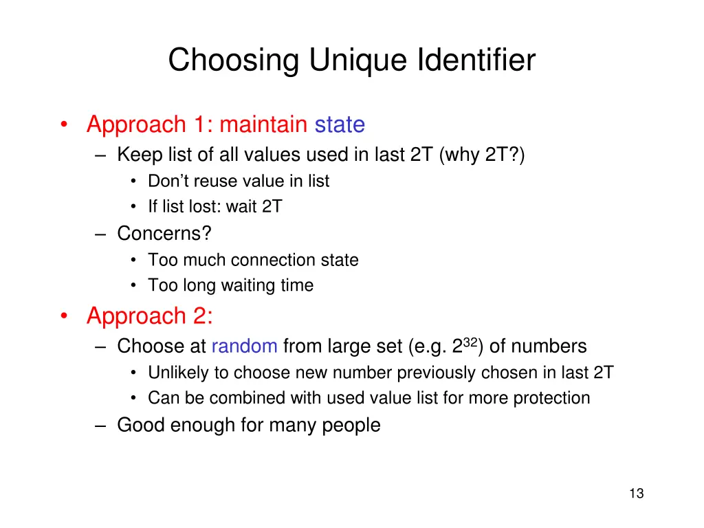 choosing unique identifier 1