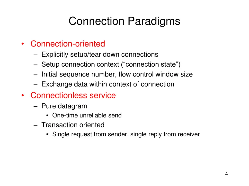 connection paradigms