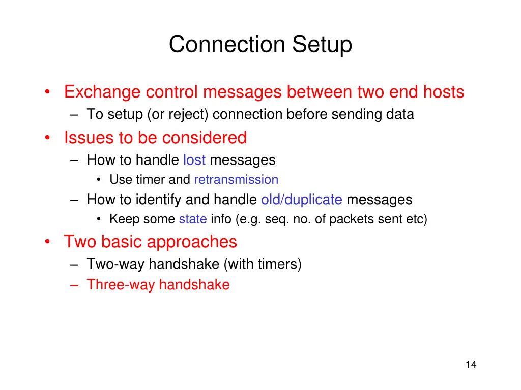 connection setup