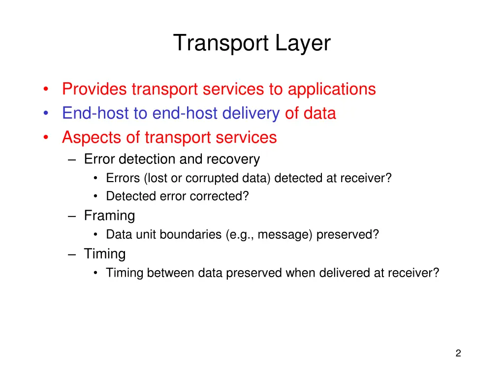 transport layer