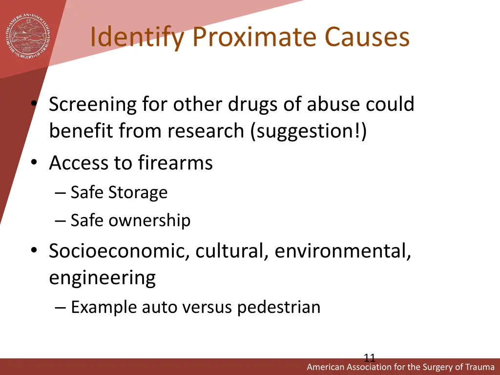 identify proximate causes 1