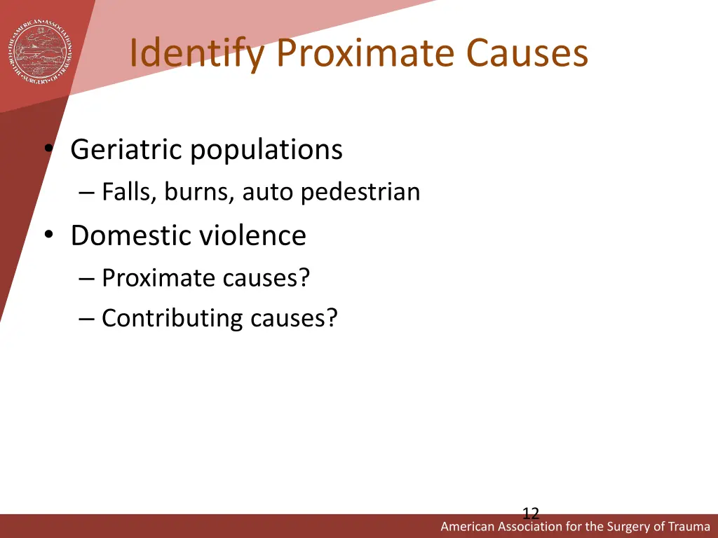 identify proximate causes 2