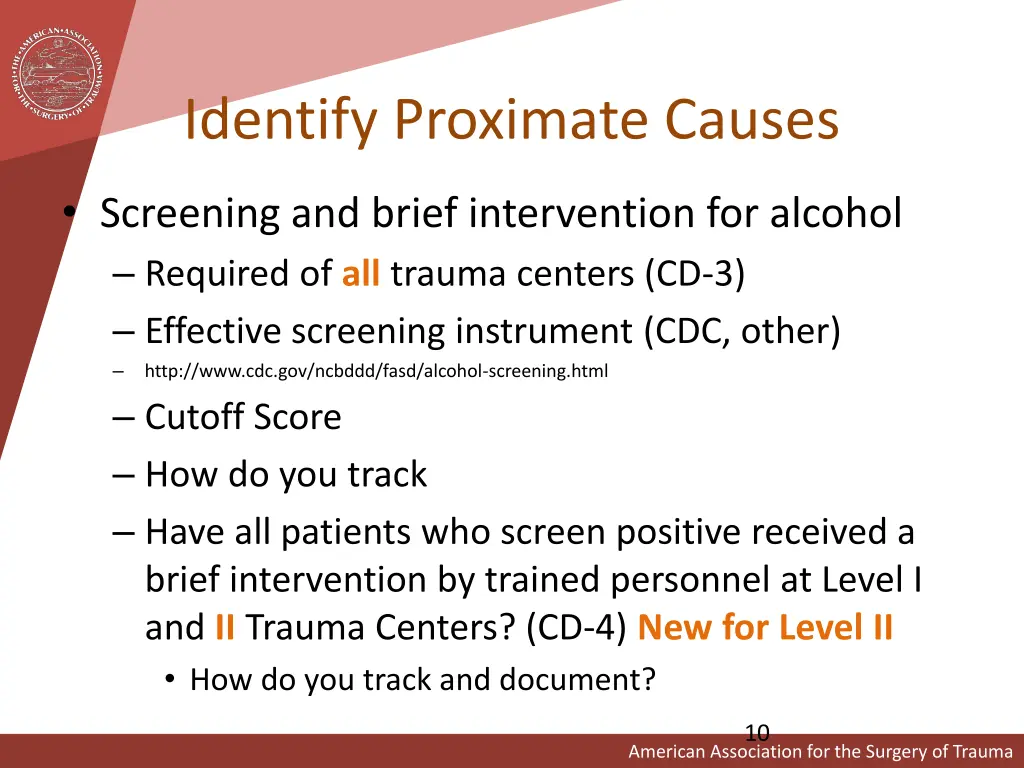 identify proximate causes