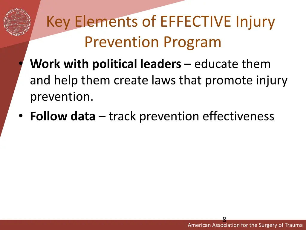 key elements of effective injury prevention 1