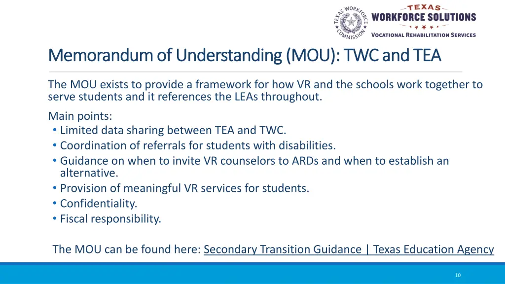 memorandum of understanding