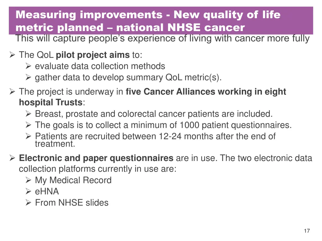 measuring improvements new quality of life metric