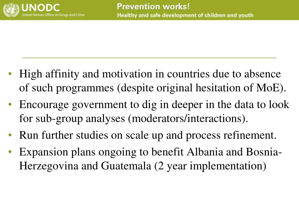 high affinity and motivation in countries