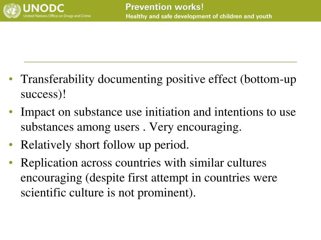 transferability documenting positive effect