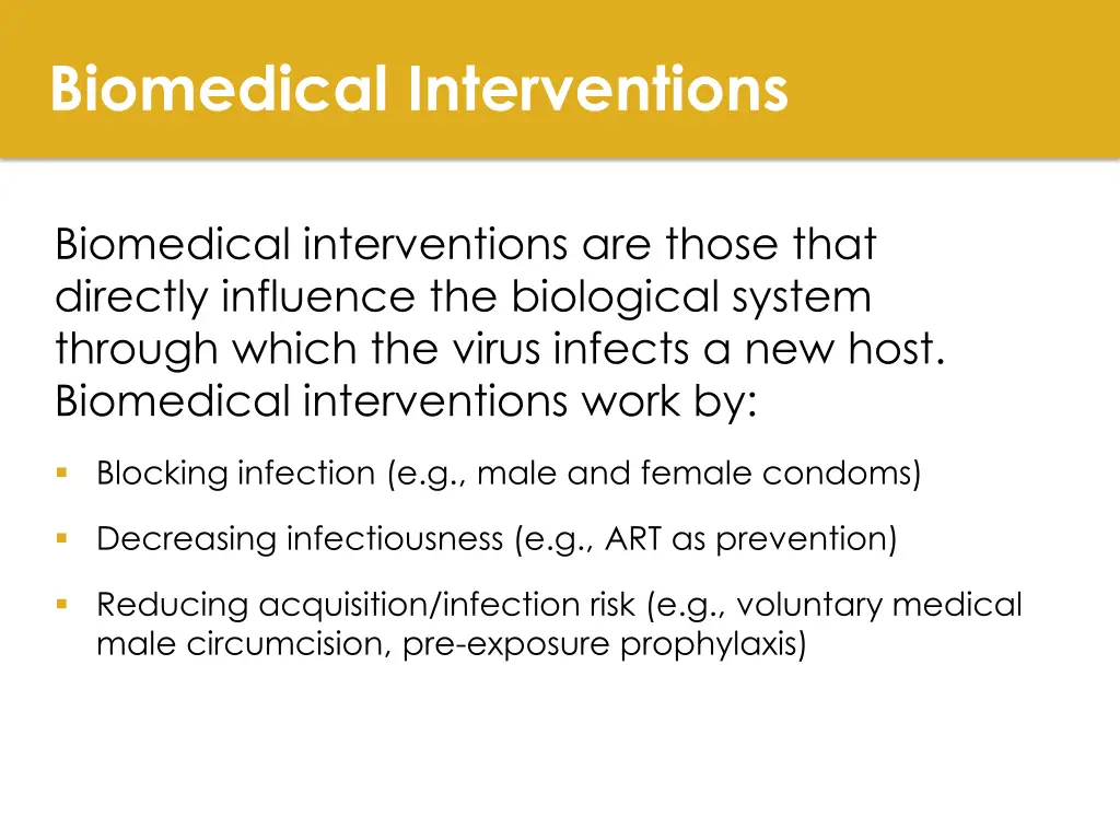 biomedical interventions