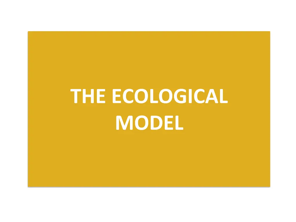 the ecological model