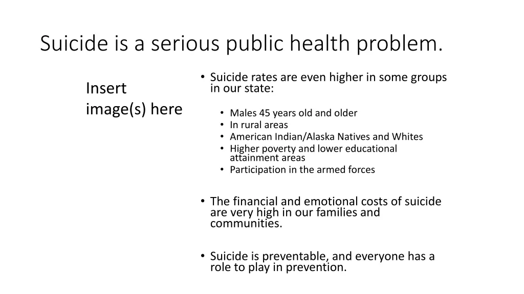 suicide is a serious public health problem