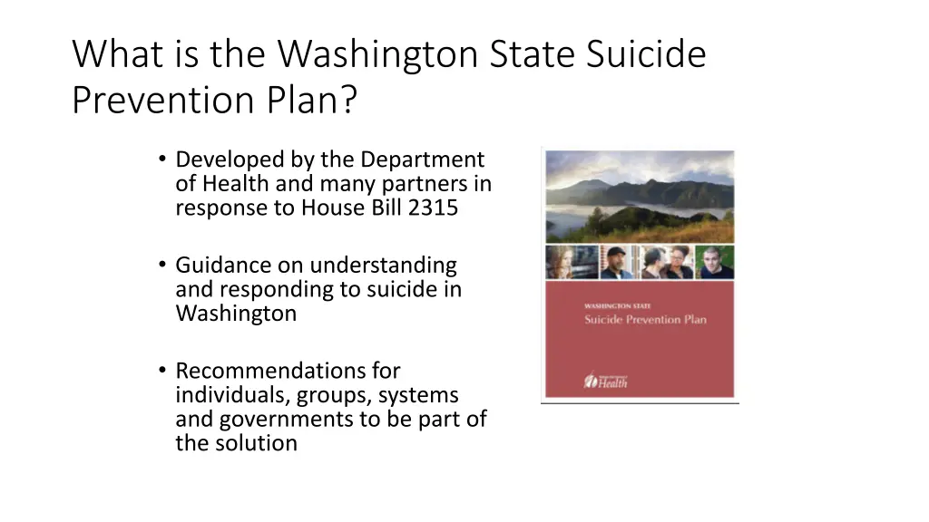 what is the washington state suicide prevention