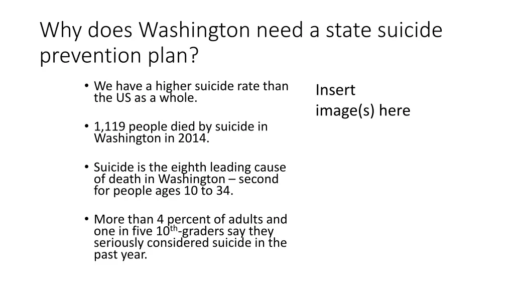 why does washington need a state suicide