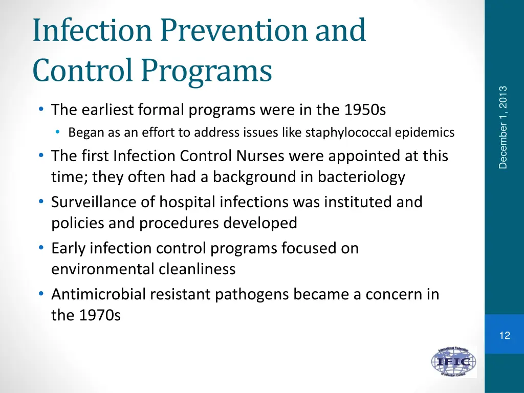 infection prevention and control programs