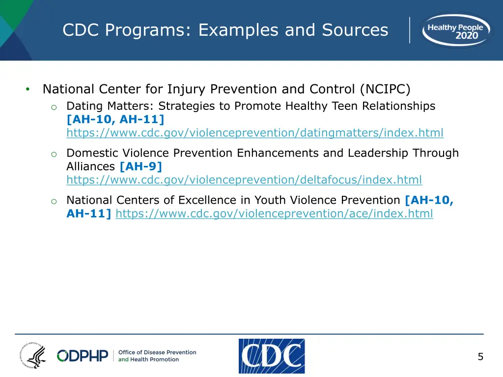 cdc programs examples and sources 3