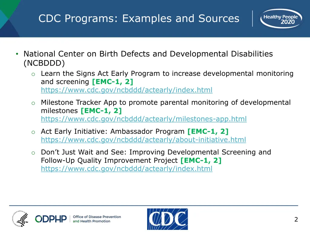 cdc programs examples and sources