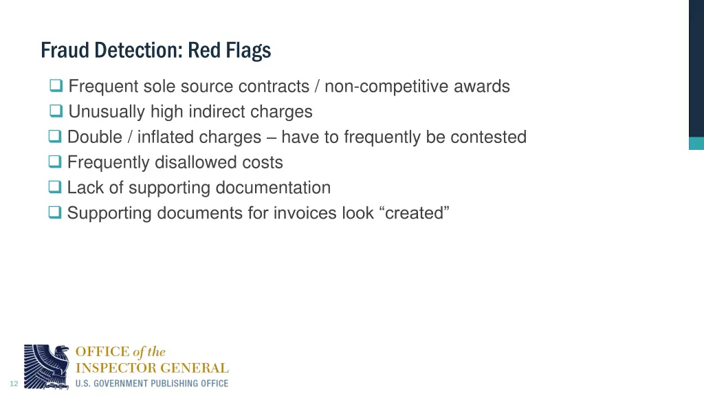 fraud detection red flags