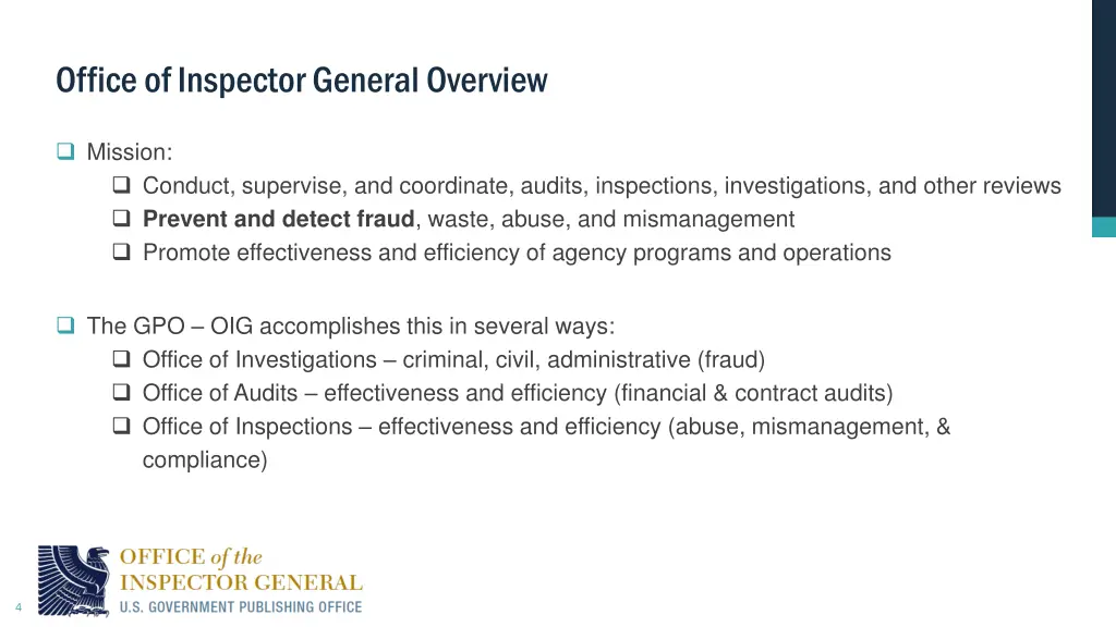 office of inspector general overview 1