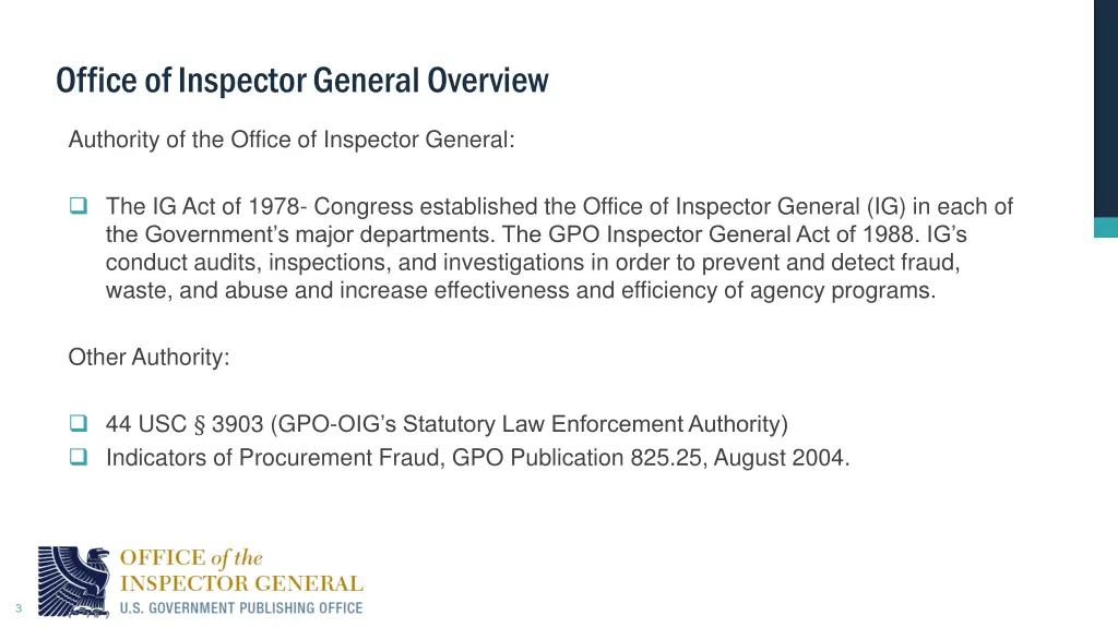 office of inspector general overview