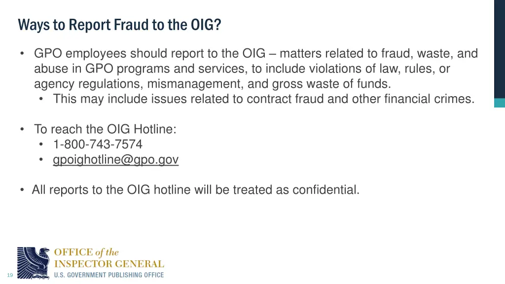 ways to report fraud to the oig