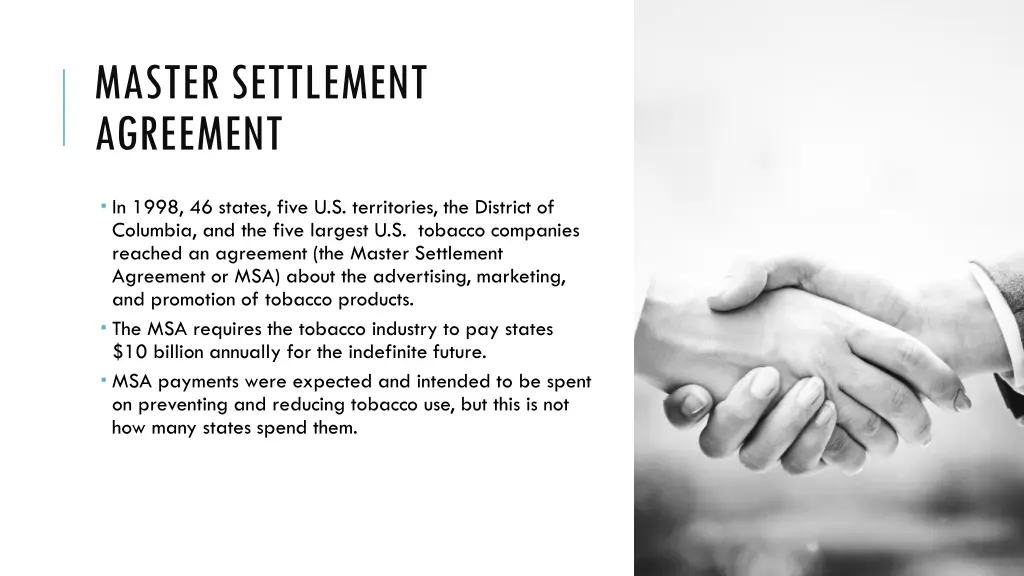 master settlement agreement