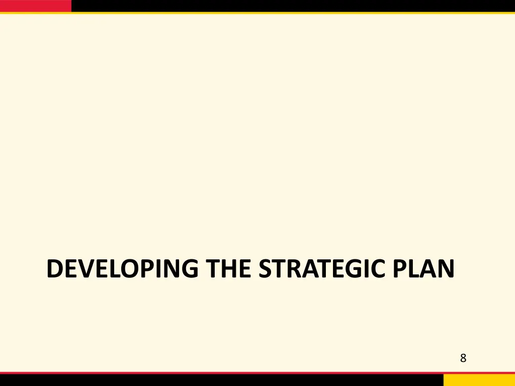 developing the strategic plan