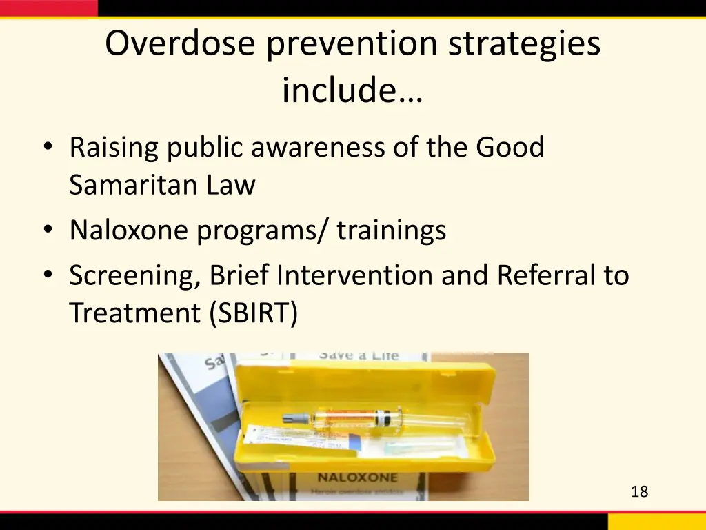 overdose prevention strategies include