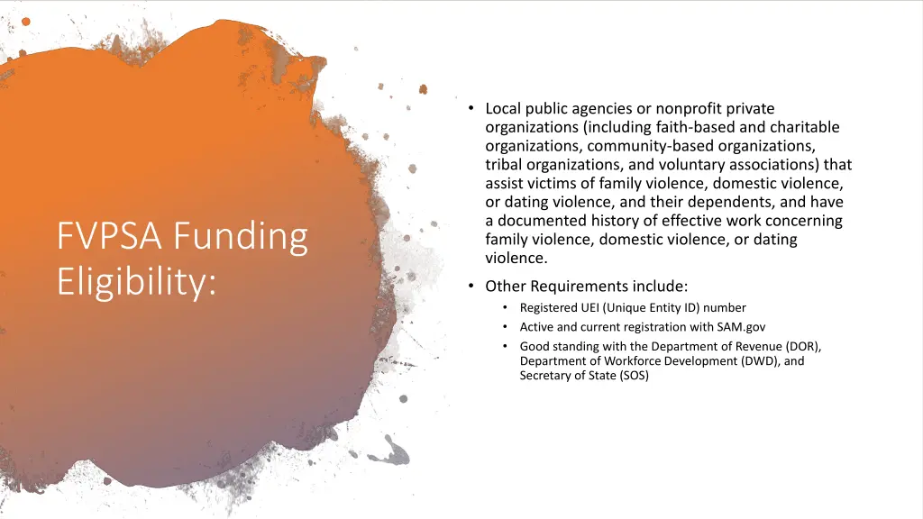 local public agencies or nonprofit private