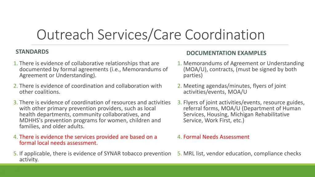 outreach services care coordination