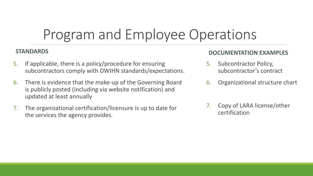 program and employee operations 1