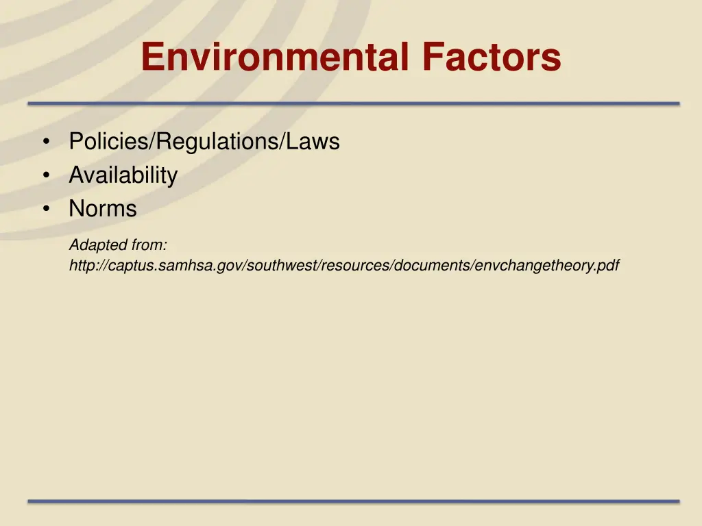 environmental factors