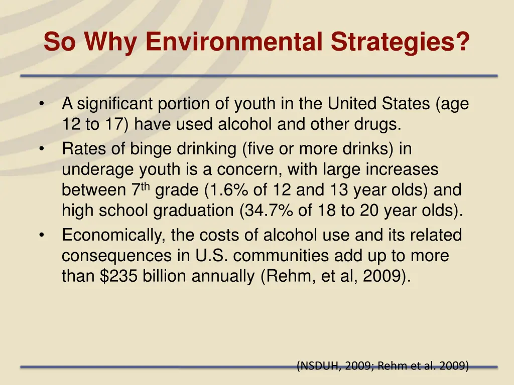 so why environmental strategies