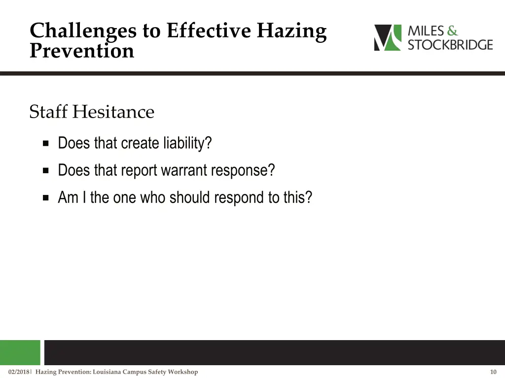 challenges to effective hazing prevention 1