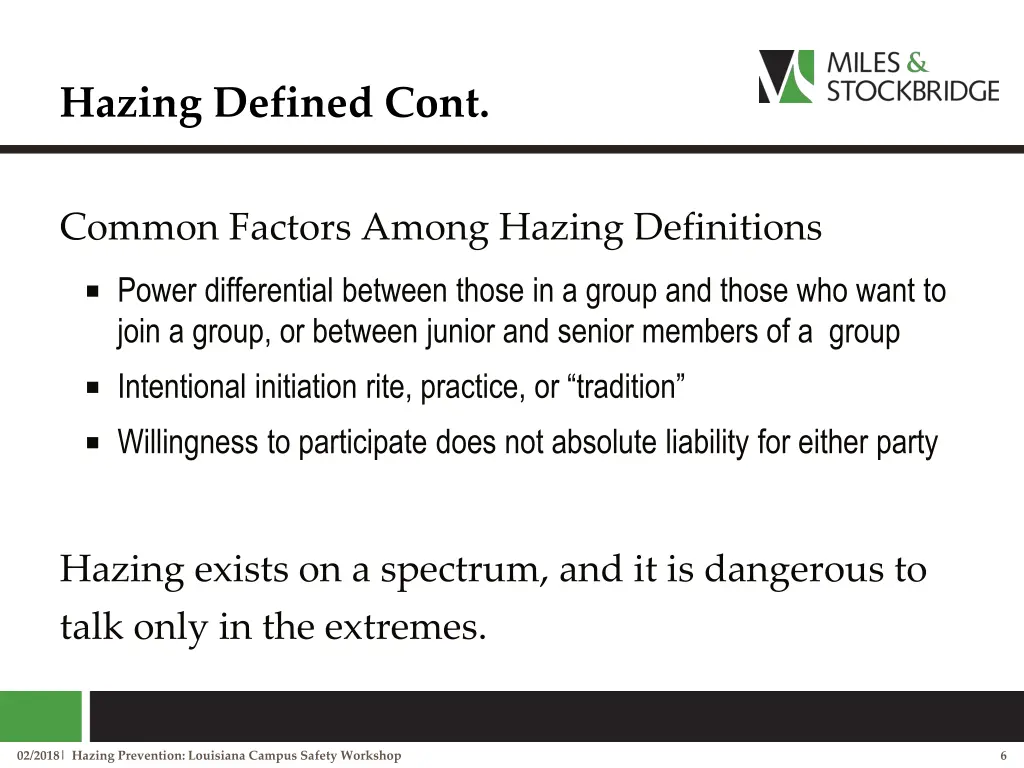 hazing defined cont