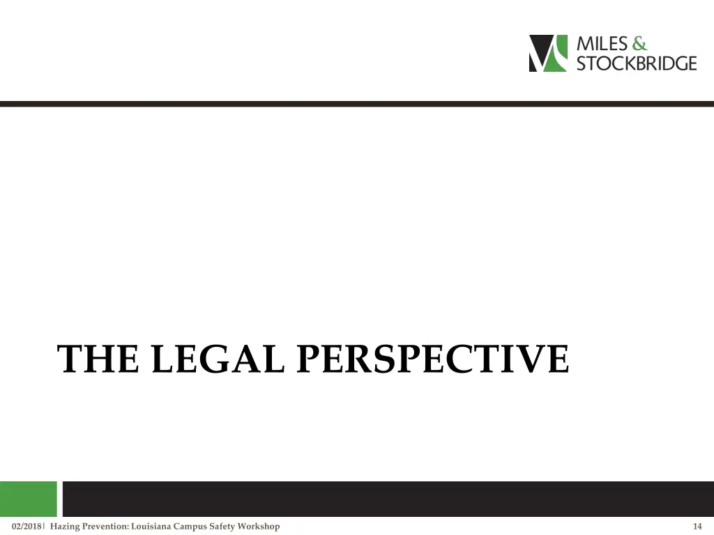 the legal perspective